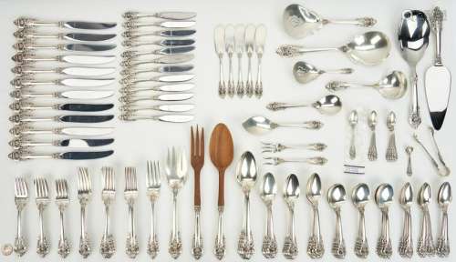 117 pcs. Wallace Grand Baroque Sterling Silver Flatware