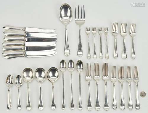 87 Pcs. Gorham Old London-Plain Sterling Silver