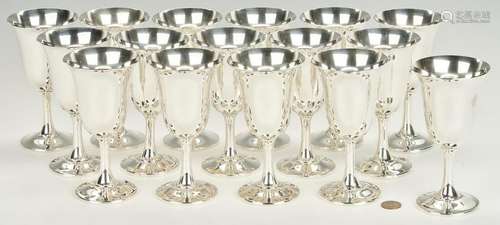 16 Wallace Sterling Silver Goblets