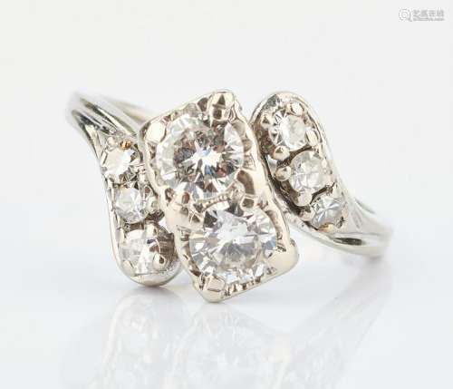 Ladies 14K White Gold & Diamond Ring