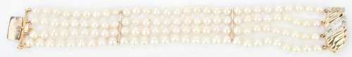 Pearl Bracelet w/ 14K Diamond Clasp