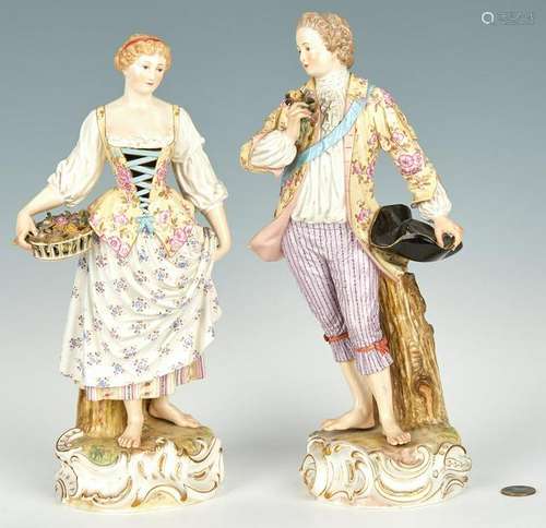 Pr. German Meissen Porcelain Figures