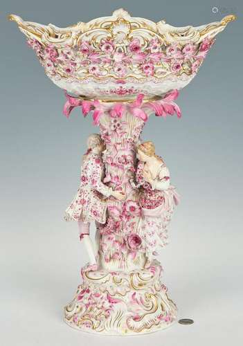 Large Meissen Porcelain Figural Centerpiece