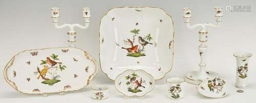 Herend Porcelain Serving Pieces & Accessories, 13 items