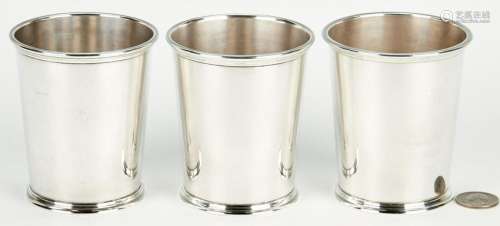 3 Kirk Sterling Silver Mint Julep Cups