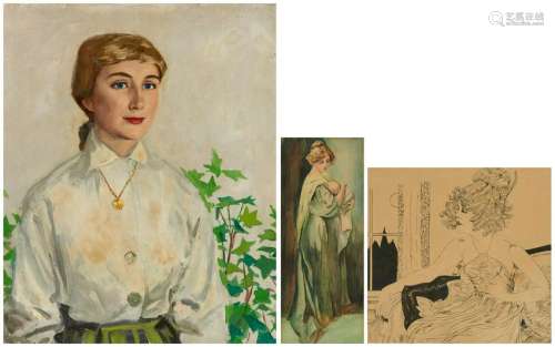 3 Female Portraits by Ingle, Yohn, Bohrer.