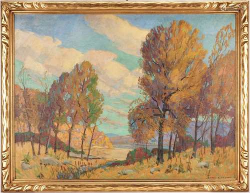 Carl Krafft Autumn Landscape O/C