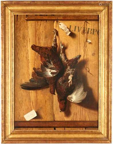 Antoine Dury O/C, Trompe L'Oeil Nature Morte with