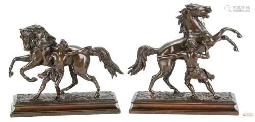 Pr. Bronze Figural Horse Bookends