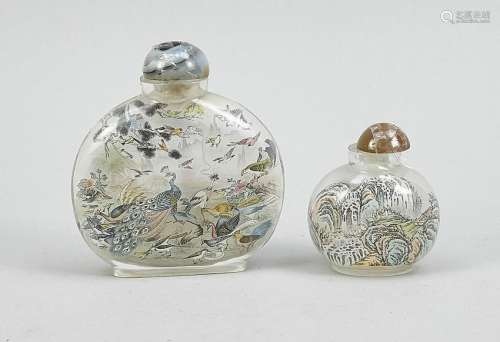 2 Snuffbottles, China, 20