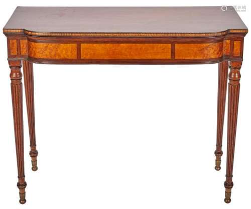 New England Federal Inlaid Card Table