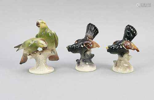 Three bird figurines, Kat