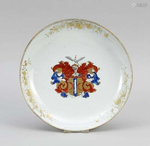 Plate with heraldic paint