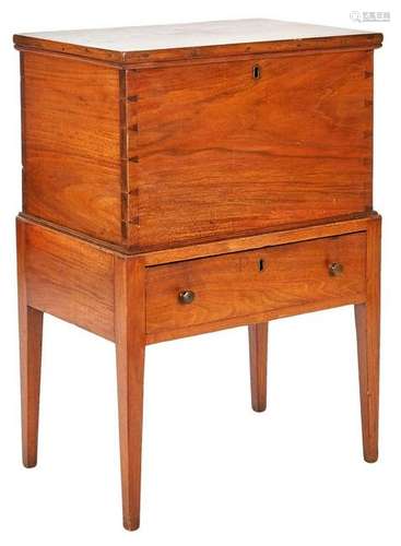 Southern Walnut Hepplewhite Sugar Chest