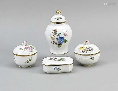 Lid vase and three lidded