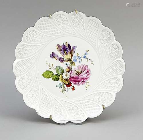 Fan plate, Meissen, mark