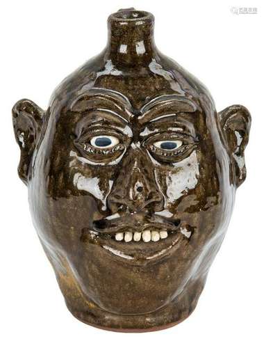 Lanier Meaders Folk Art Pottery Face Jug