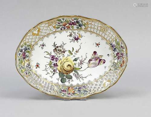 Oval basket bowl, Drseden