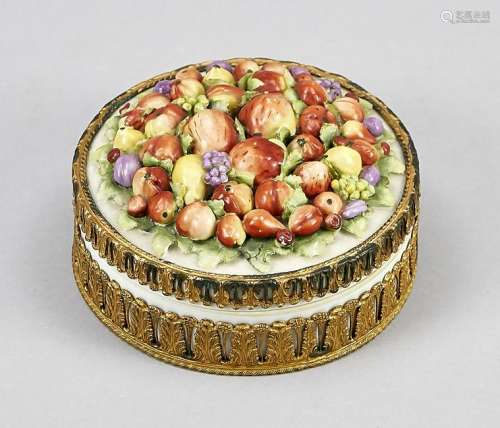 Lidded box with fruit rel