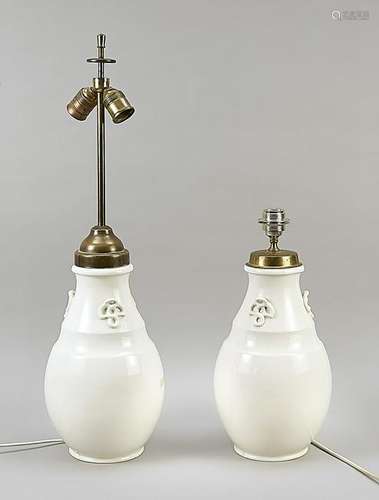 Pair of large lamp feet,