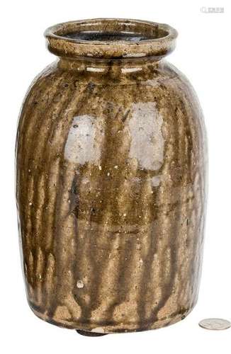 NC Stoneware Preserving Jar, Luther Seth Ritchie