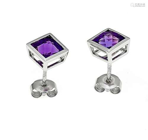 Amethyst ear studs WG 585