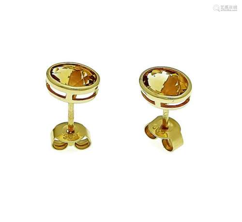 Citrine stud earrings GG