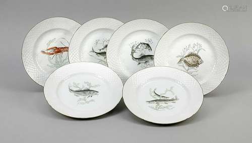 Six fish plates, Bing & G