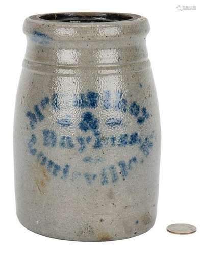 Bayless McCarthy & Co. Stoneware Advertising Jar