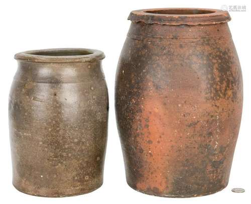 2 East TN Pottery Jars, Weaver Brothers