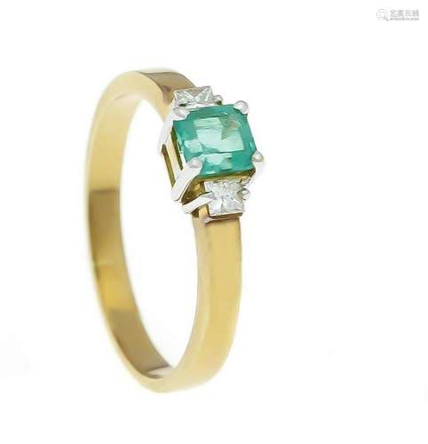 Emerald diamond ring GG /