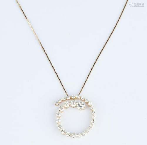 14K Diamond Pendant Necklace