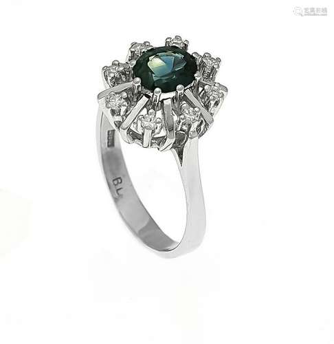 Sapphire diamond ring WG