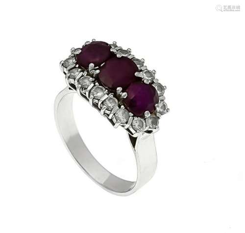 Ruby-diamond ring WG 750/