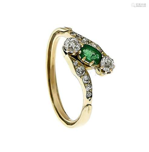 Emerald old-cut diamond r