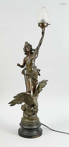 Figural table lamp, 19th