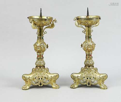 Two English altar candles