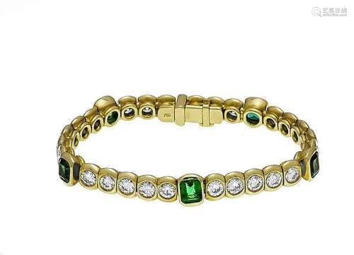 Emerald-brilliant bracele