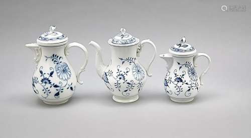 Three pots, Meissen, 20th