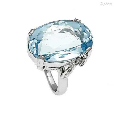 Aquamarine diamond ring W
