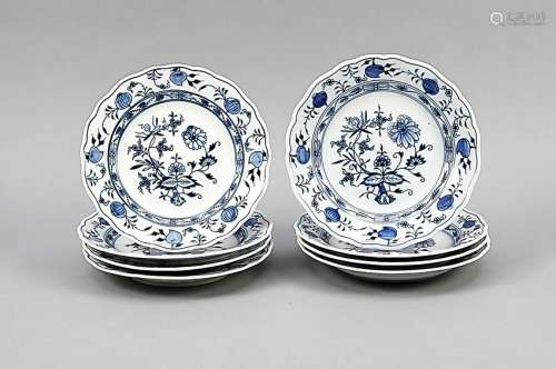 Eight plates, Meissen, ma