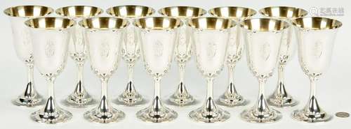 12 International Lord Saybrook Sterling Goblets