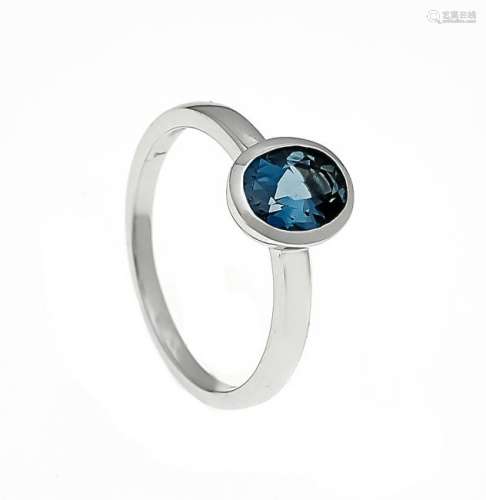 Noble blue topaz ring WG