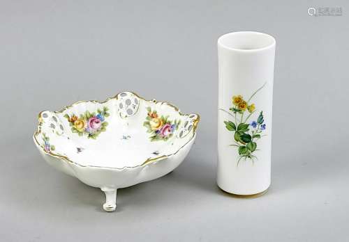 Vase and bowl, cylindrica