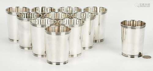 11 Sterling Silver Julep Cups, incl. International,