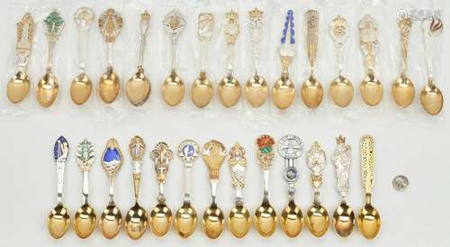 29 A. Michelsen Gilded Sterling Silver Spoons,