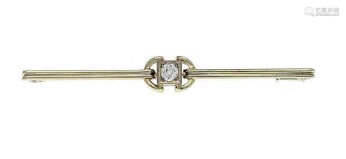 Old cut diamond brooch WG