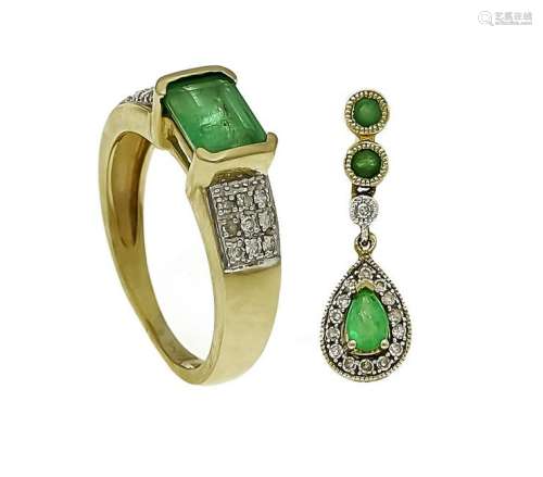 Emerald diamond set GG /