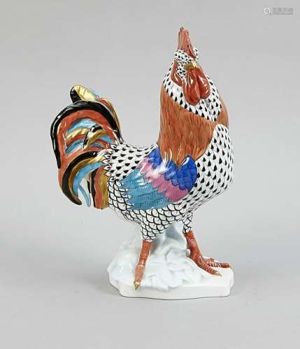 Striding rooster, Herend,