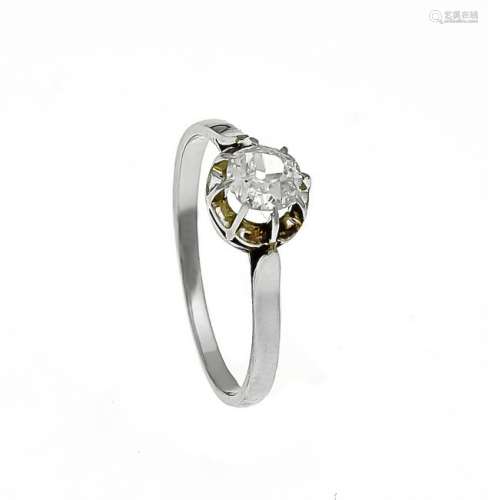 Old cut diamond ring WG 7